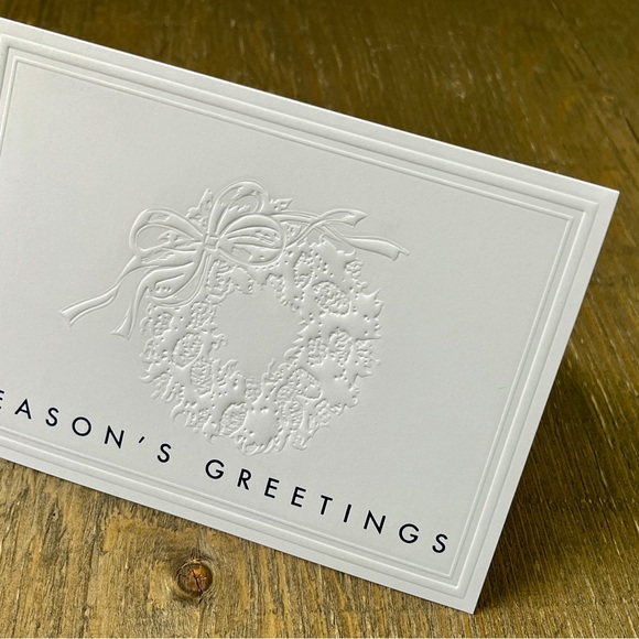 Season's Greetings Embossed Cards - Picture 4 of 5